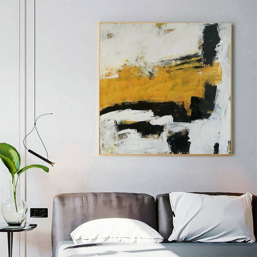 Painting Hand-Painted Minimalist - oversized minimalist art for studio